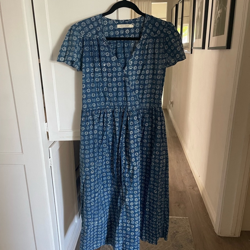 Blue Floral Christy Dawn “Dawn”  Dress